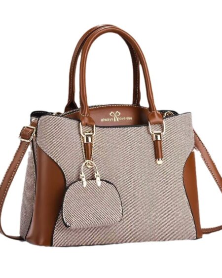 Elegant Women’s Handbag with Shoulder Strap & Mini Pouch