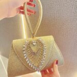 Luxury Crystal Embellished Designer Party Clutch Bag - Image 3