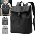 Men’s Roll-Top Laptop Backpack – Water Resistant & Stylish